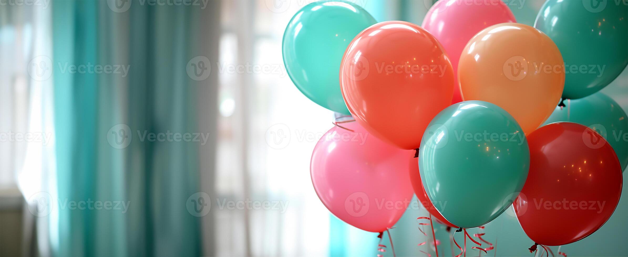 ai generiert Mehrfarbig Luftballons zum Geburtstag und Hochzeit Parteien foto