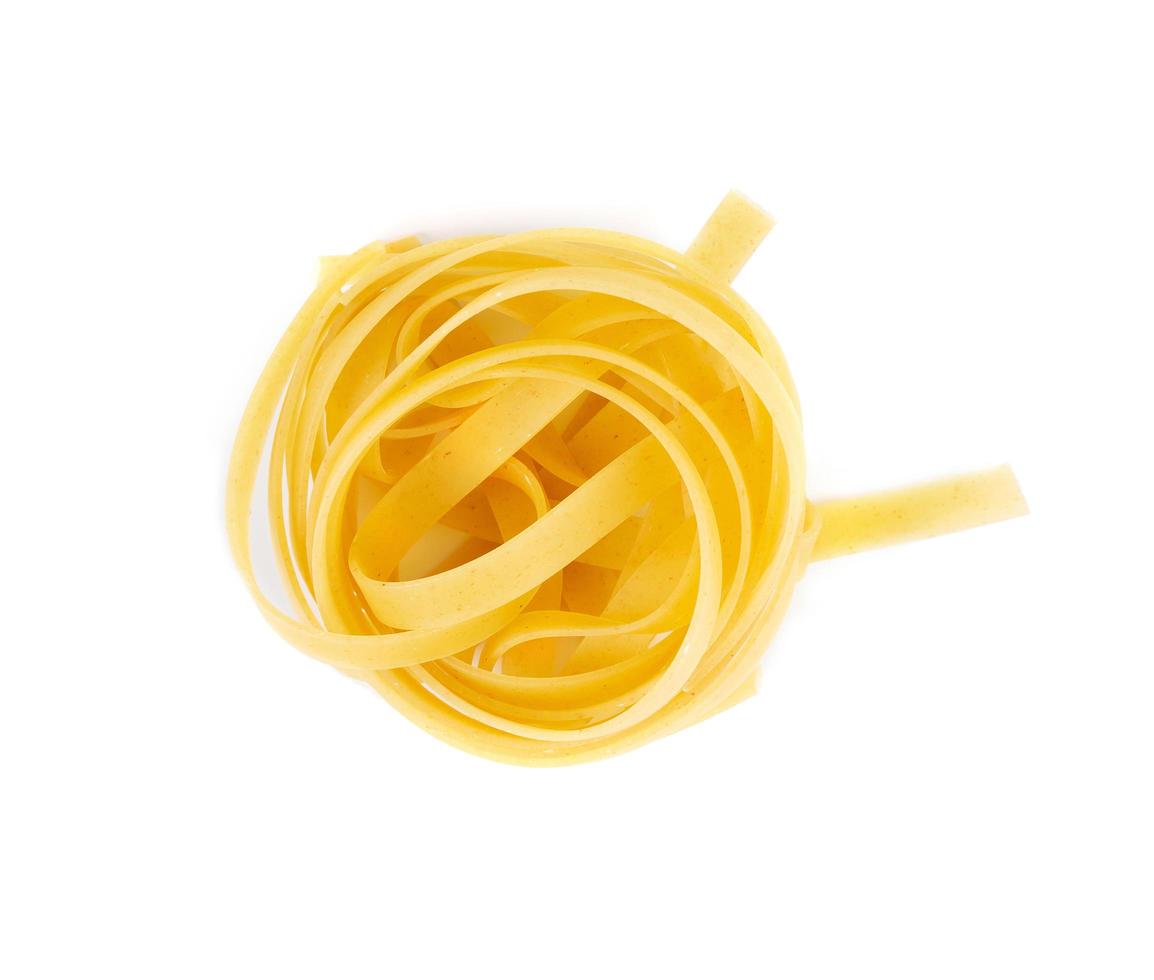 Aufgerollte lange italienische Spaghett foto