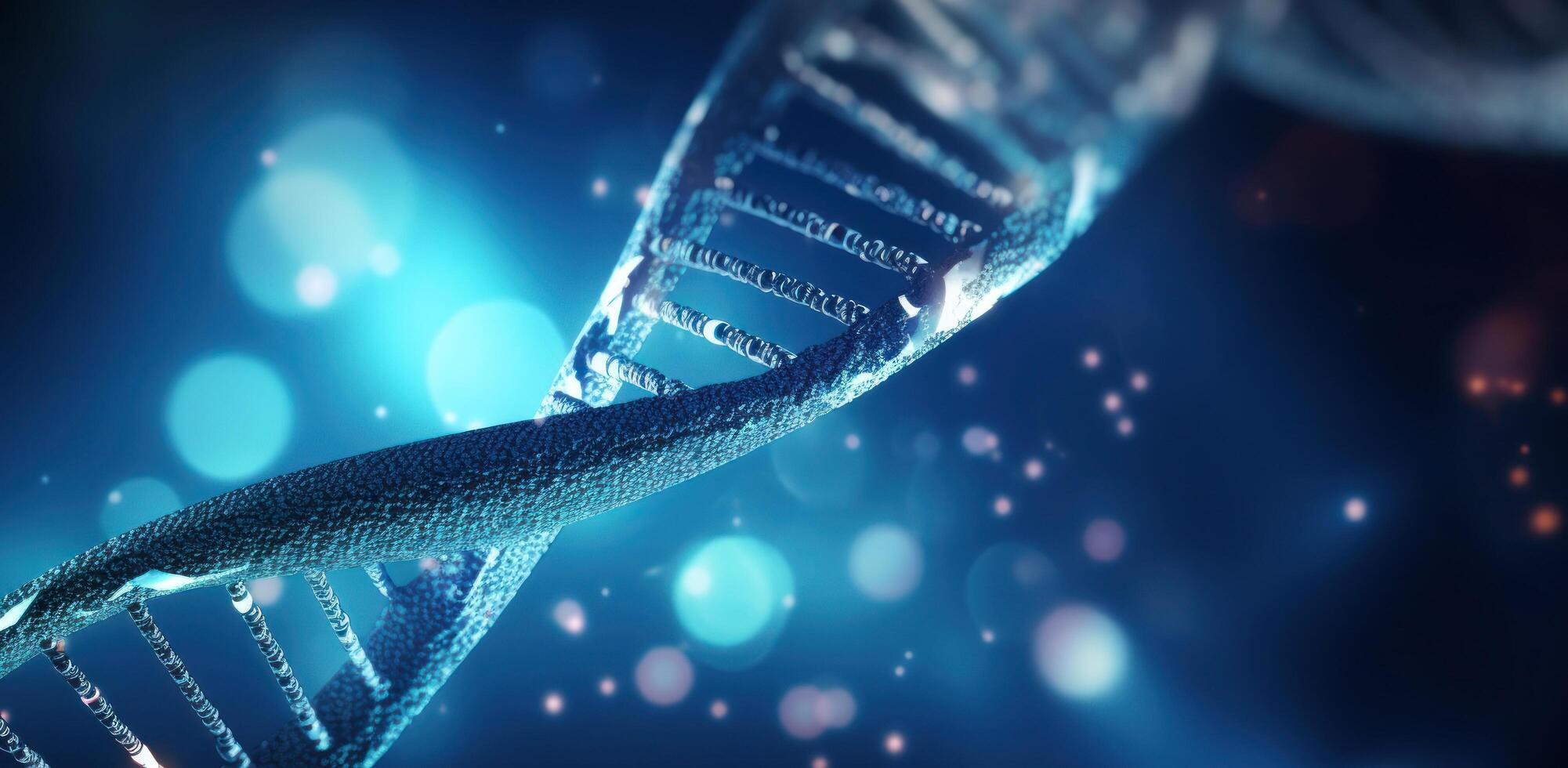 ai generiert ein Bild von ein DNA Strand foto