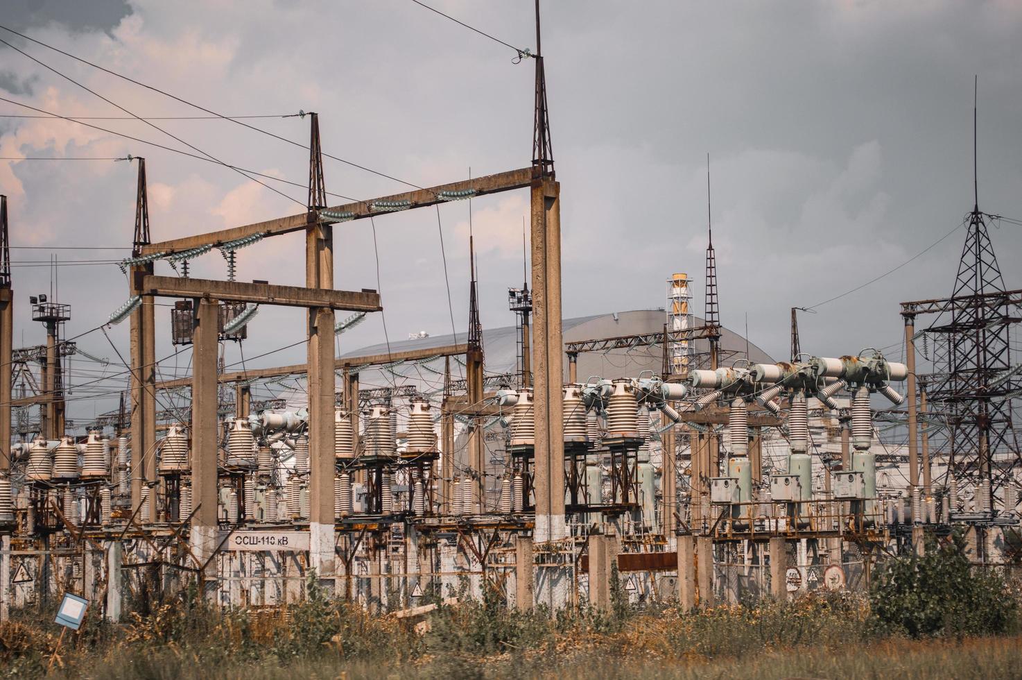 Kernkraftwerk Tschernobyl nach Atomreaktorexplosion foto