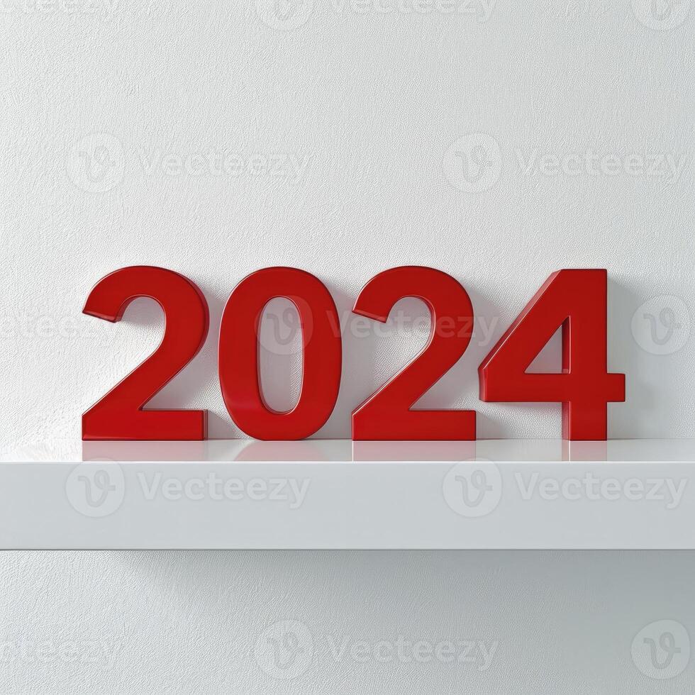 ai generiert glücklich Neu Jahr 2024 foto