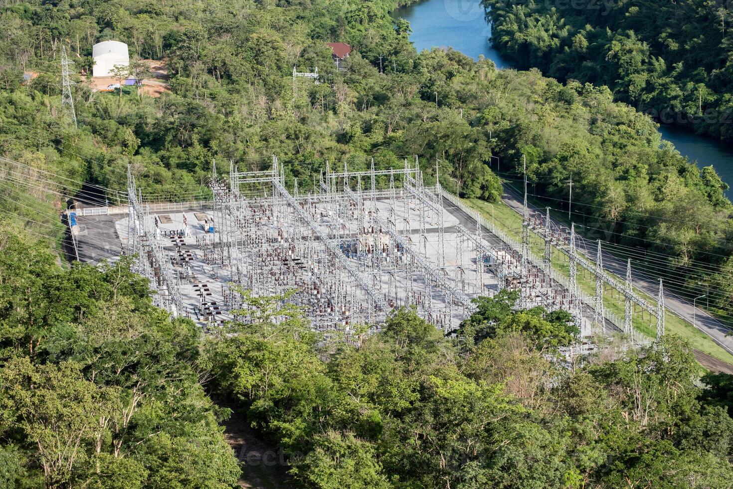 Leistung Bahnhof Elektrizität Generation im Senke foto