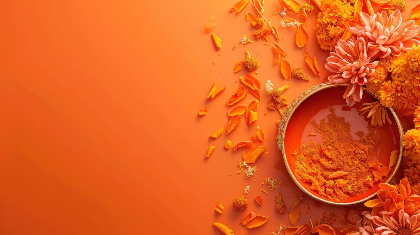 ai generiert gudi Padwa Werbung Hintergrund mit Kopieren Raum foto