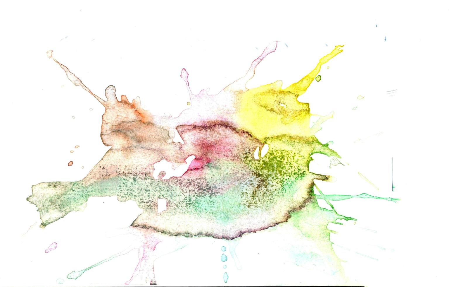 Aquarellillustrationen gezeichnete Farben auf weißem Papierhintergrund foto