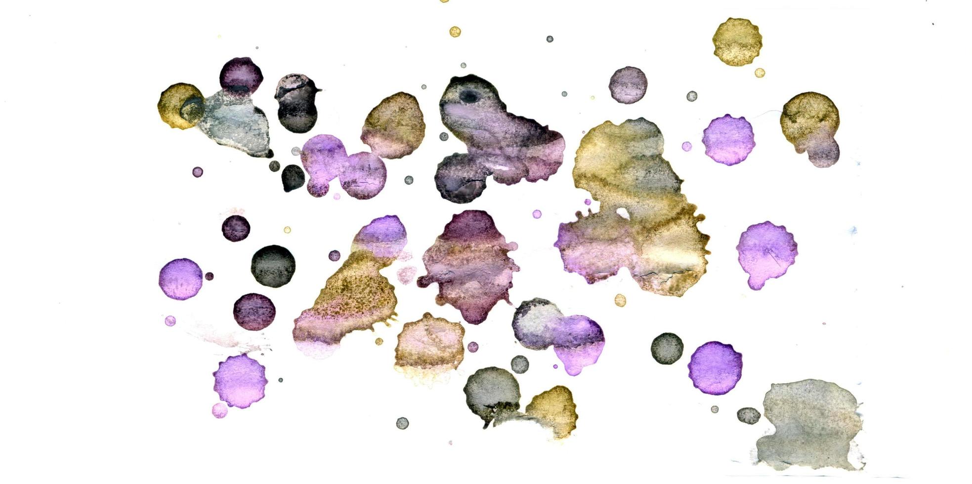 Aquarellillustrationen gezeichnete Farben auf weißem Papierhintergrund foto