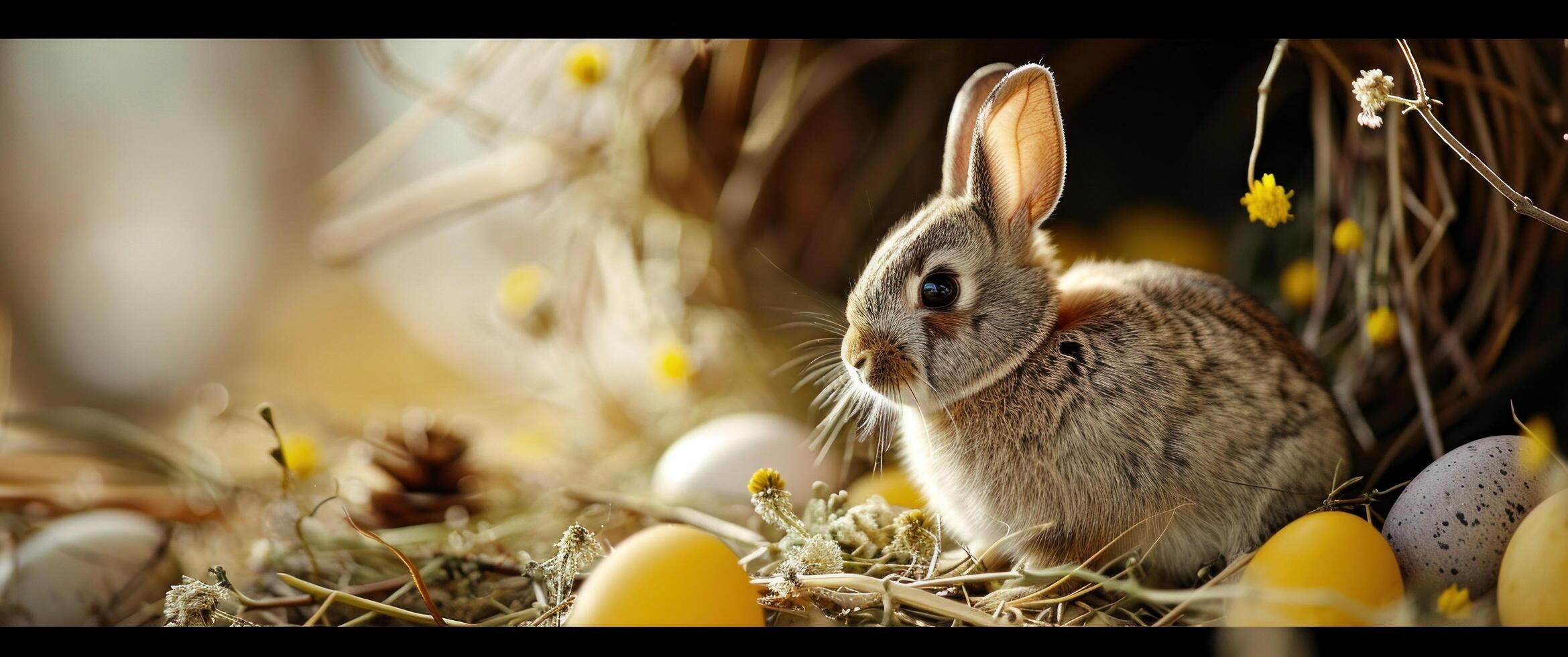 ai generiert Ostern ist ein großartig Grund zu haben Kaninchen zum Ostern foto