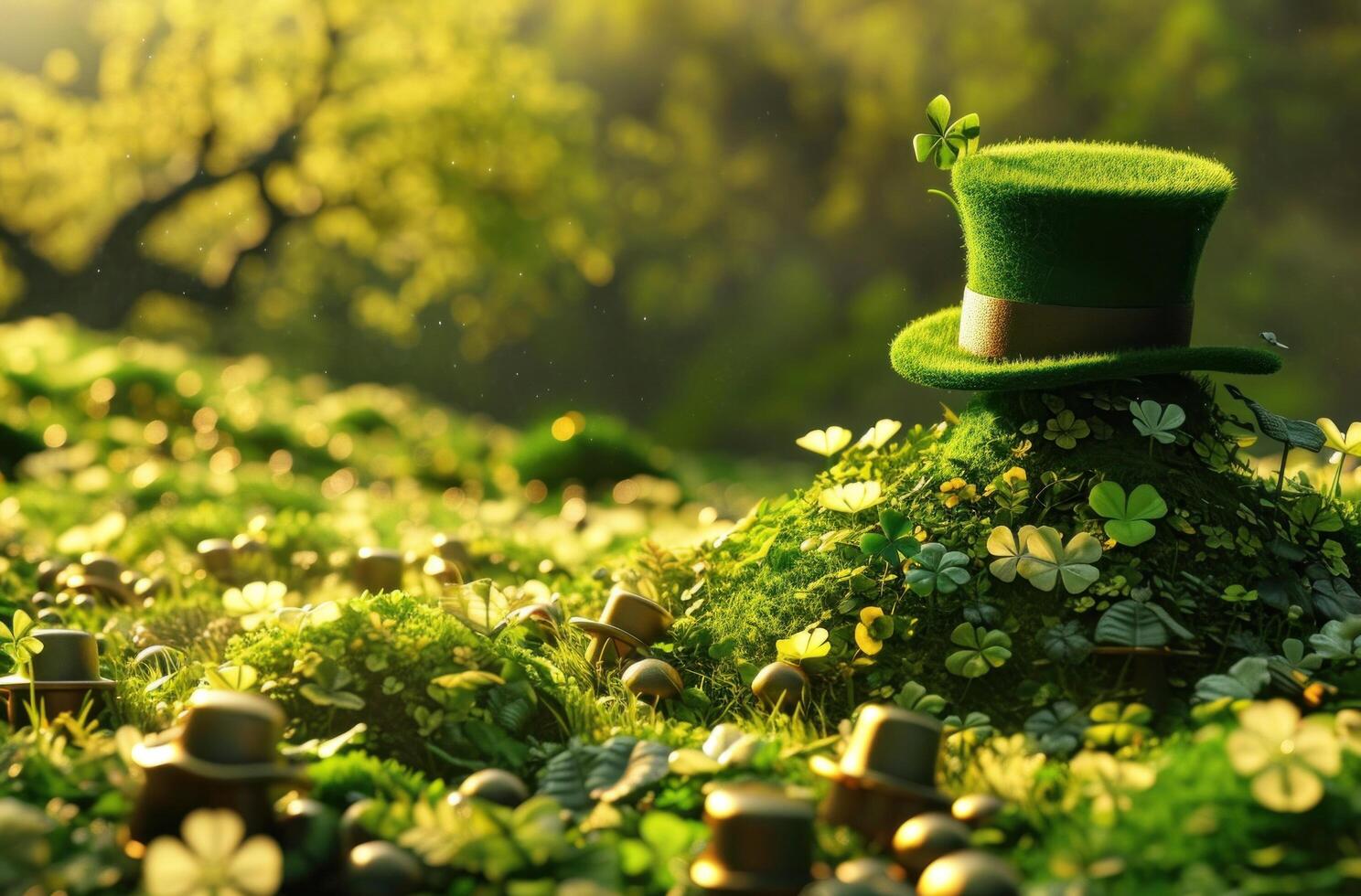 ai generiert st Patricks Tag Logo hd Hintergrund Hintergrund kostenlos foto