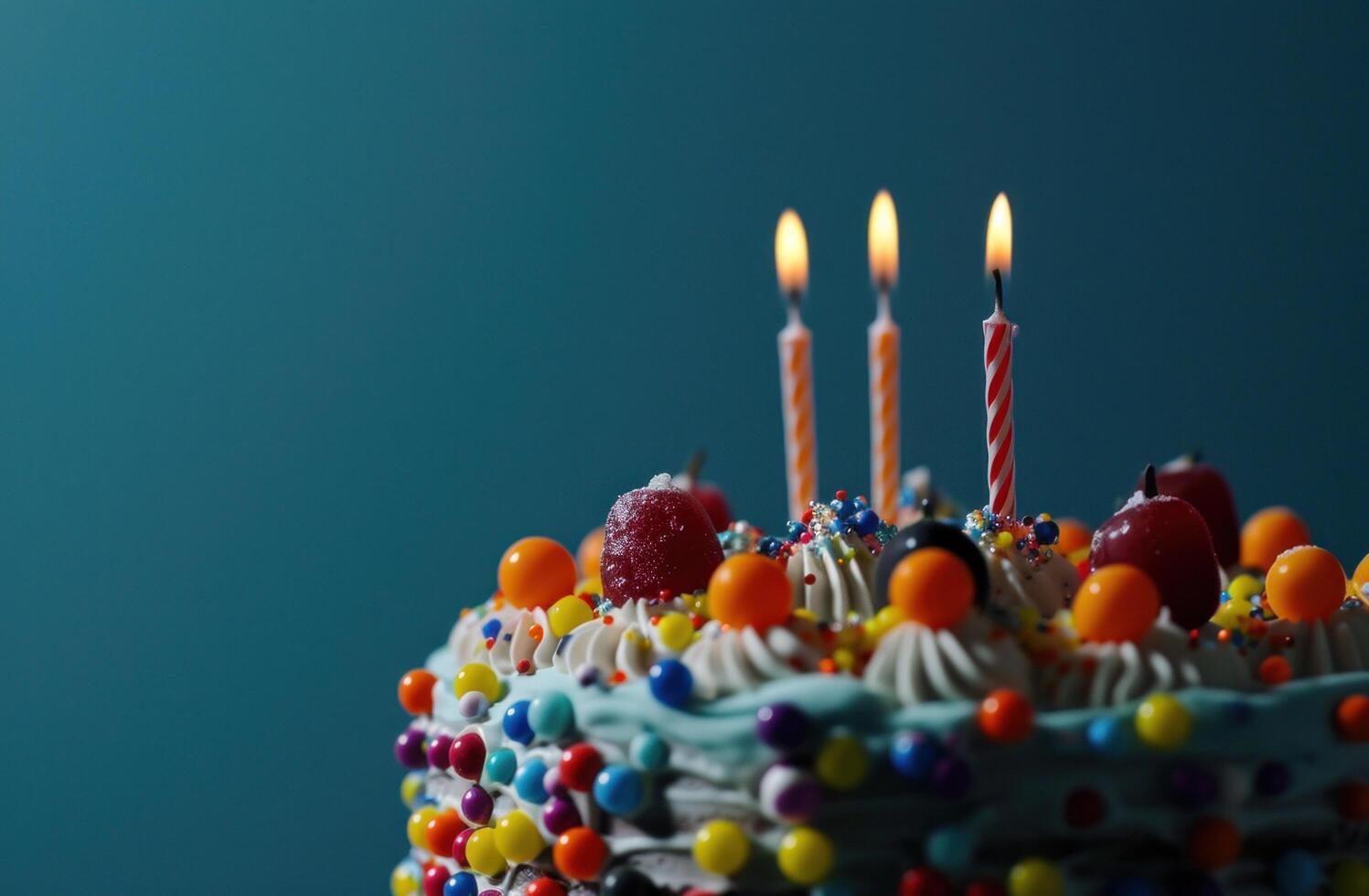 ai generiert Geburtstag Kuchen halten Verbrennung Kerzen foto