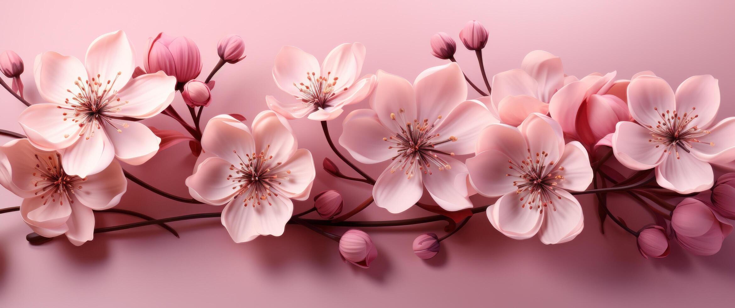 ai generiert ein Rosa Hintergrund mit zwei Herzen, Bögen und Geschenke, ich foto