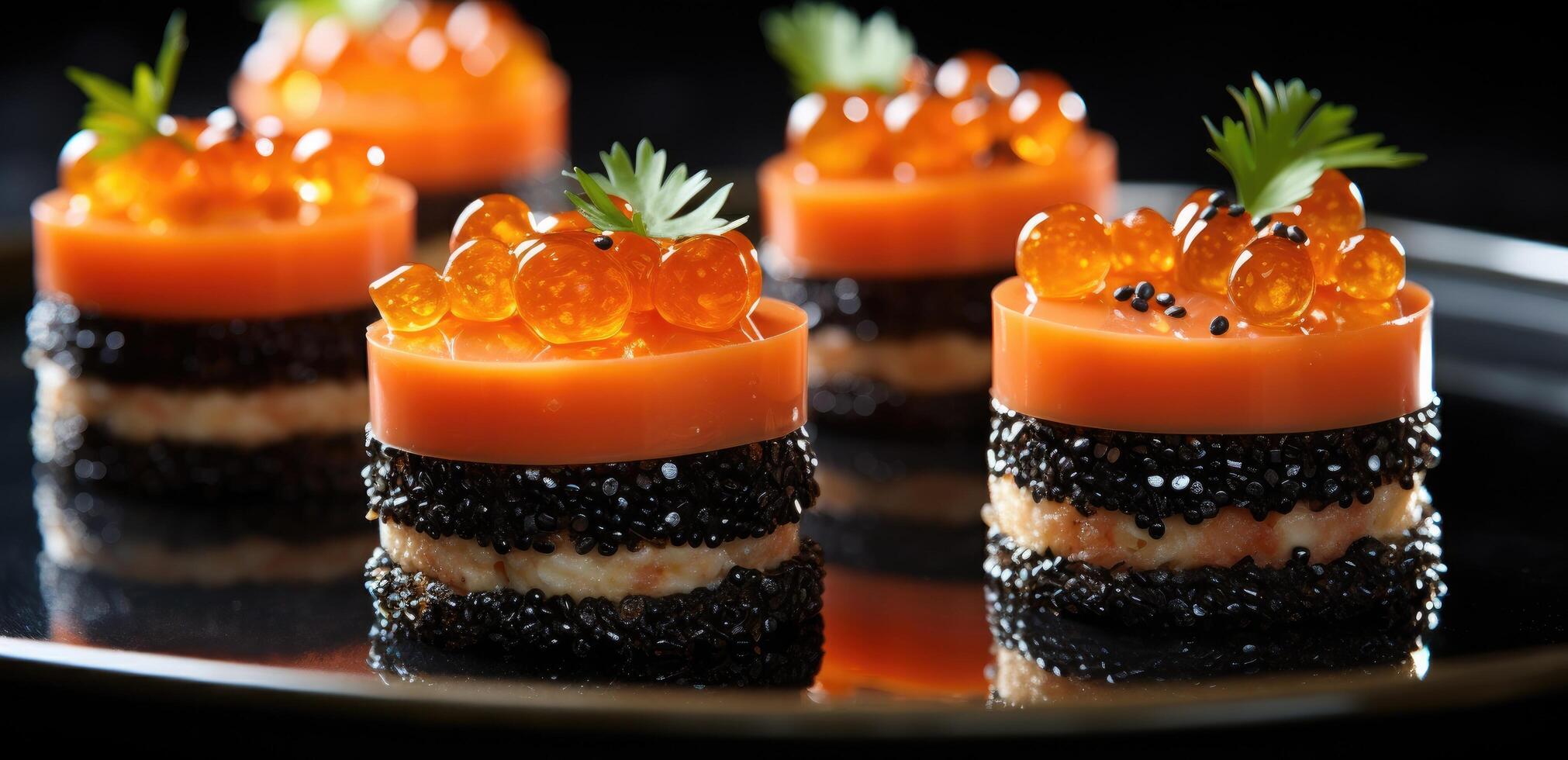 ai generiert Kaviar auf Zapfhahn beim mit Kaviar auf ein Seite, foto