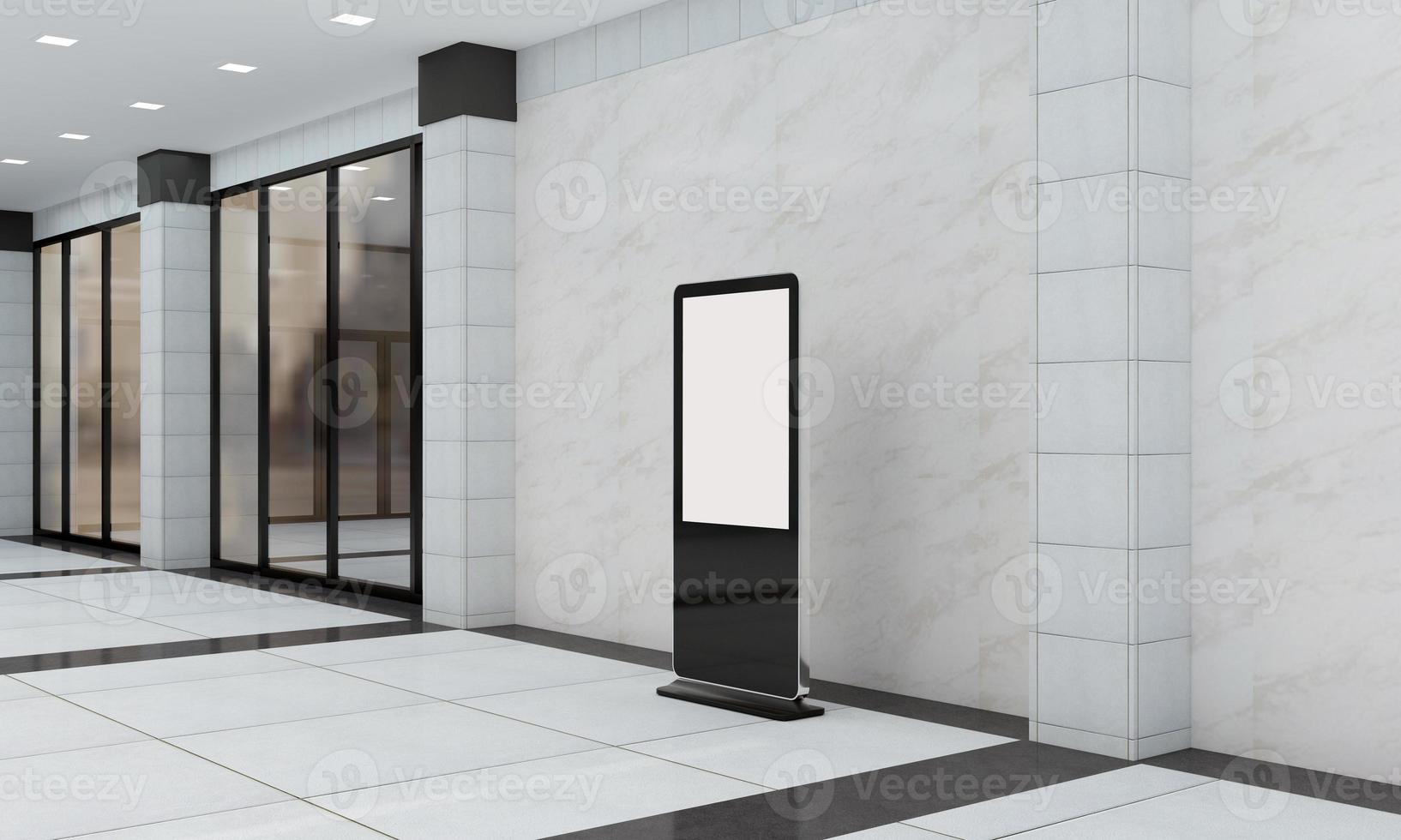 Totem und Kiosk Digital Signage 3d gerendert foto