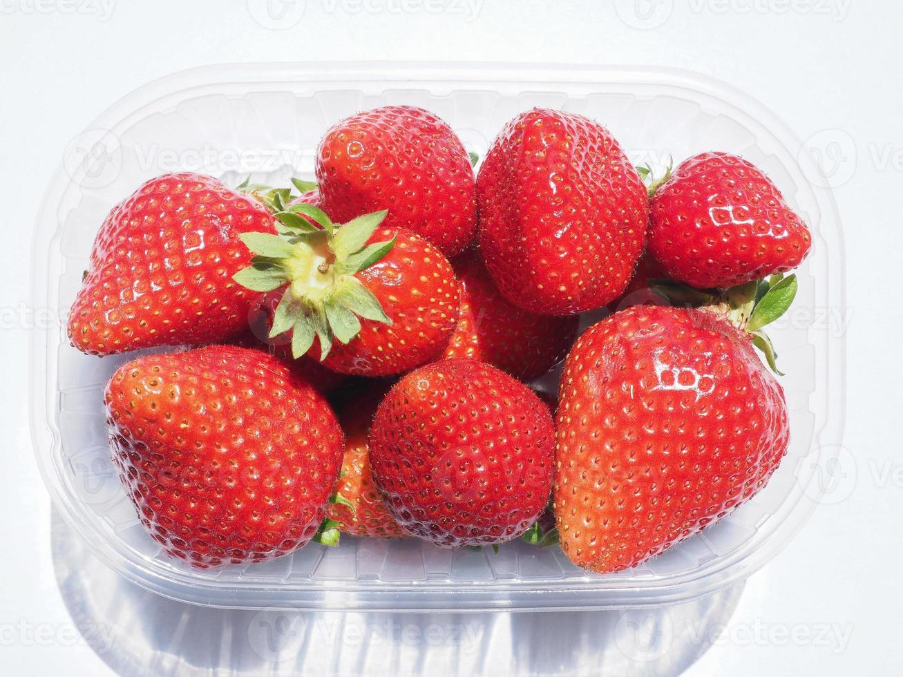 Kiste Erdbeeren foto