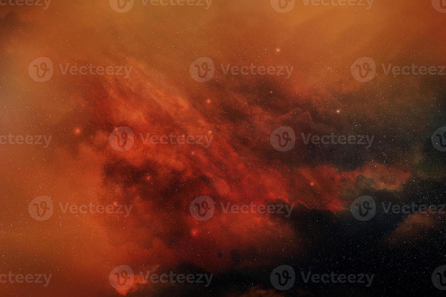 Sternenstaub funkeln und bewölkter Weltraumnebel foto