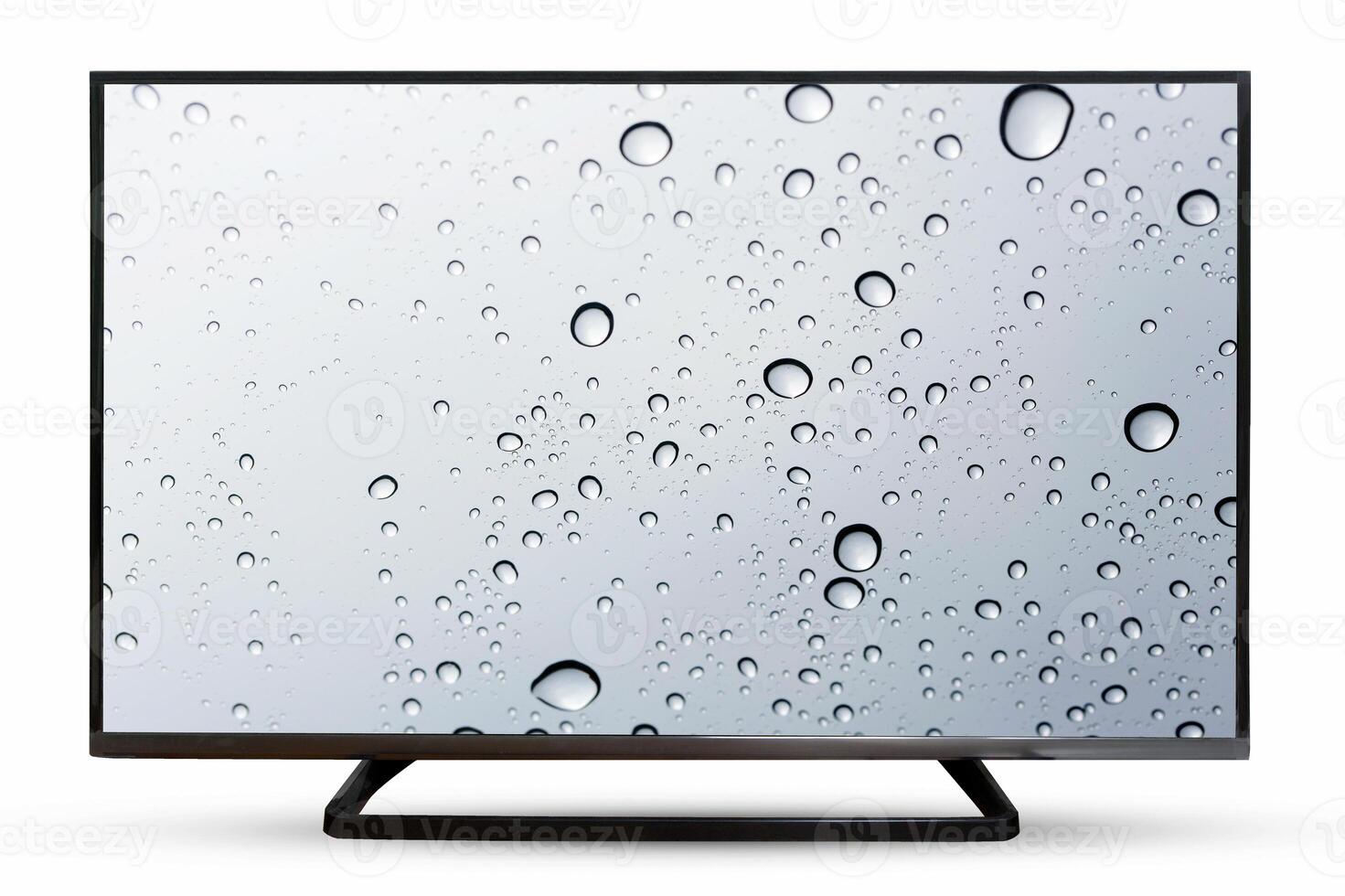 Fernsehen Monitor Wasser Betrachtung isoliert auf Weiß Hintergrund. foto