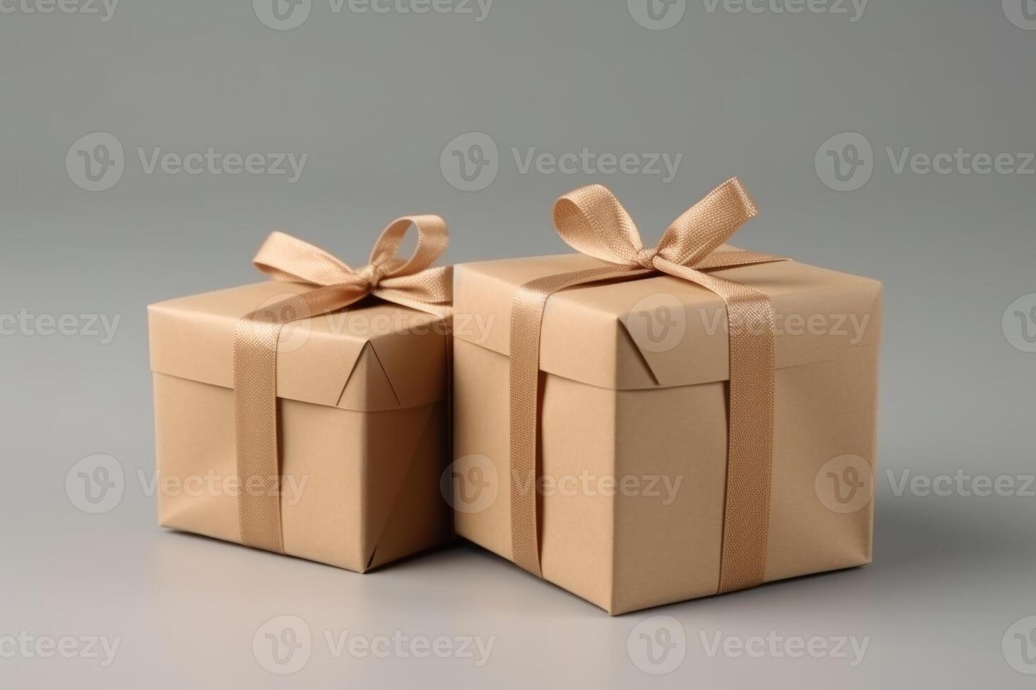 ai generiert Luxus Kunst Papier Verpackung handgemacht stilvoll Geschenke Kisten Weihnachten Neu Jahr Weihnachten die Geschenke Überraschung Gold Band Dekoration Feier Tradition Urlaub Geburtstag Jahrestag Verkauf foto