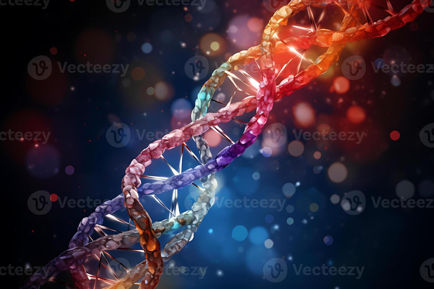 Spiral- Struktur von Mensch DNA isoliert DNA Struktur foto