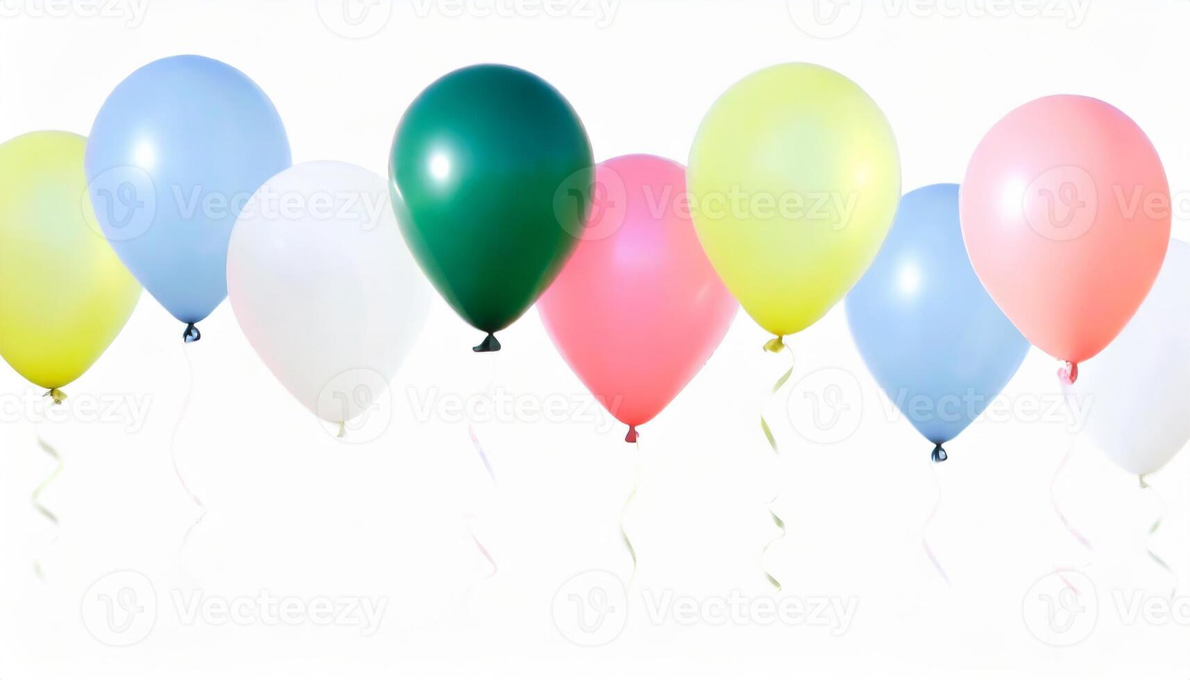 ai generiert bunt Luftballons Dekoration, Party Feier Konzept foto