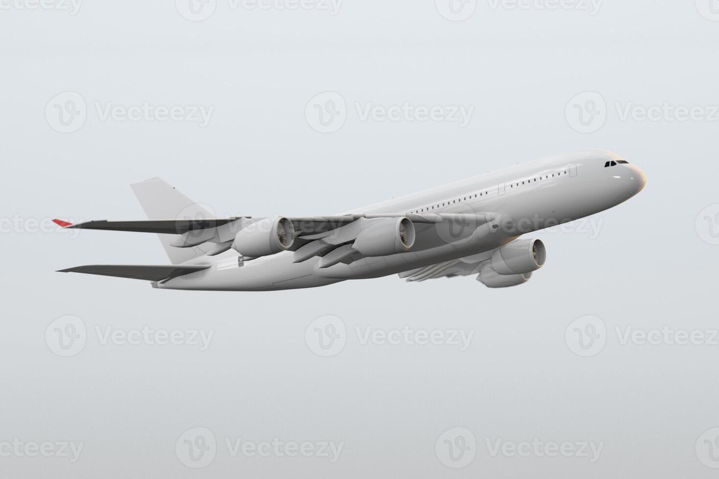Weiß Flugzeug ein 3d Reise kommerziell Airbus foto