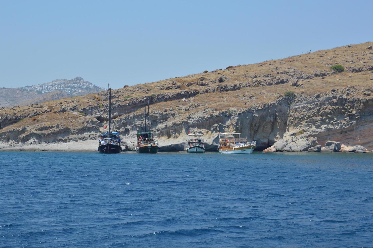 Bodrum, Türkei, 2020 - Yachten in der Marina geparkt foto