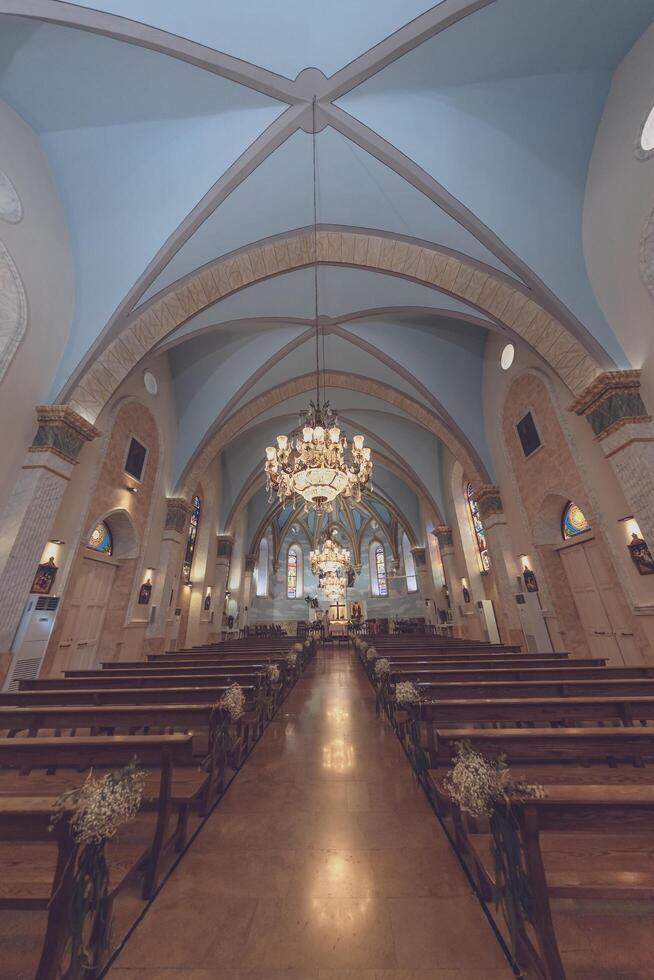 Hochzeit Zeremonie im das Kirche foto