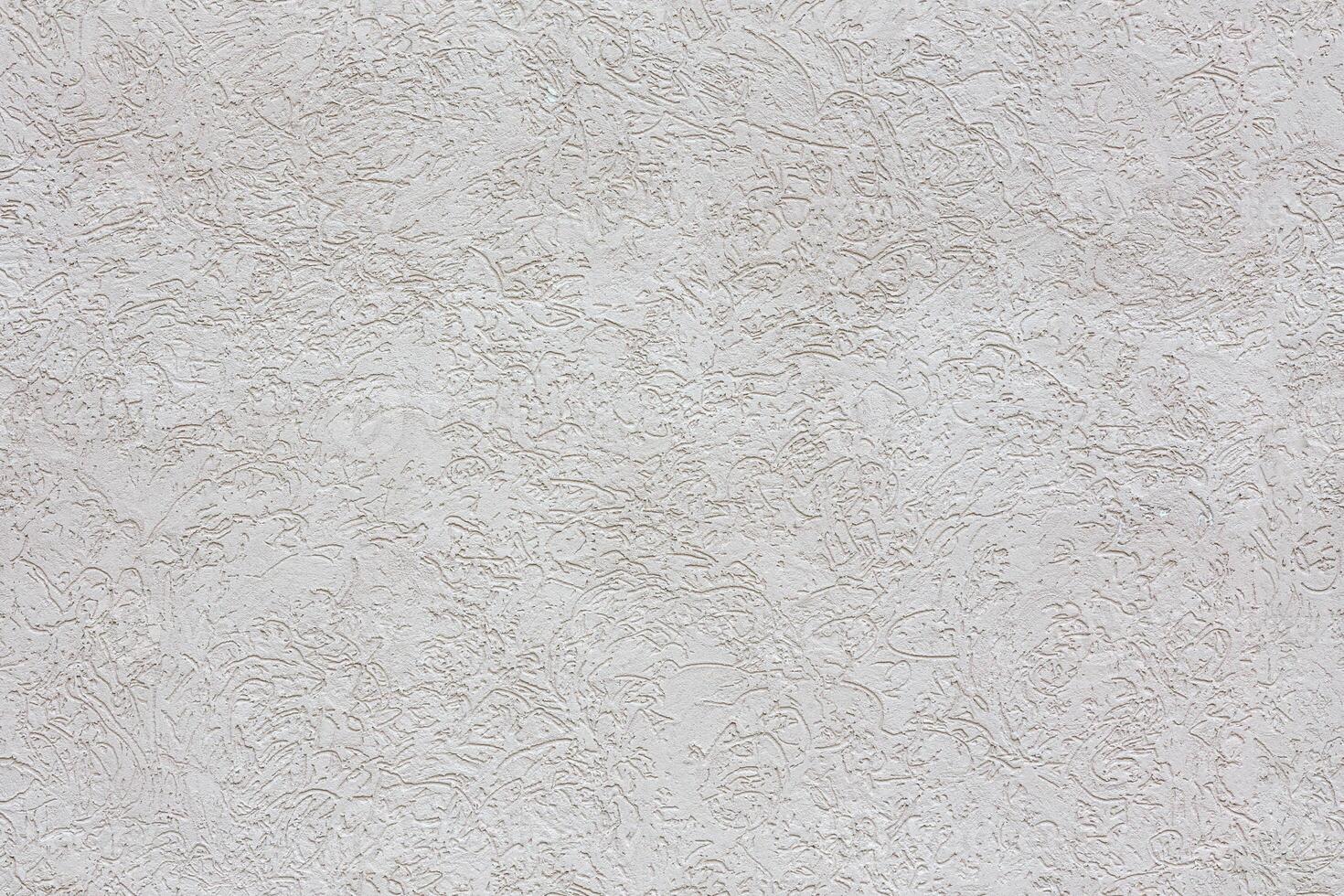 Nahtlose Textur aus weißem Borkenkäfer-Mineralputz foto