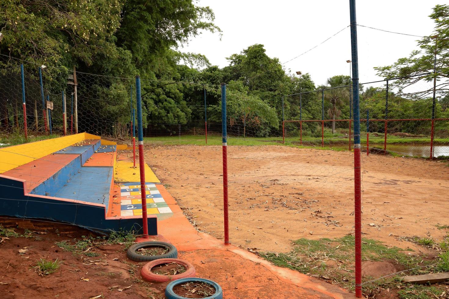 cassilandia, mato grosso do sul, brasilien, 2020 -Volleyballplatz geöffnet foto