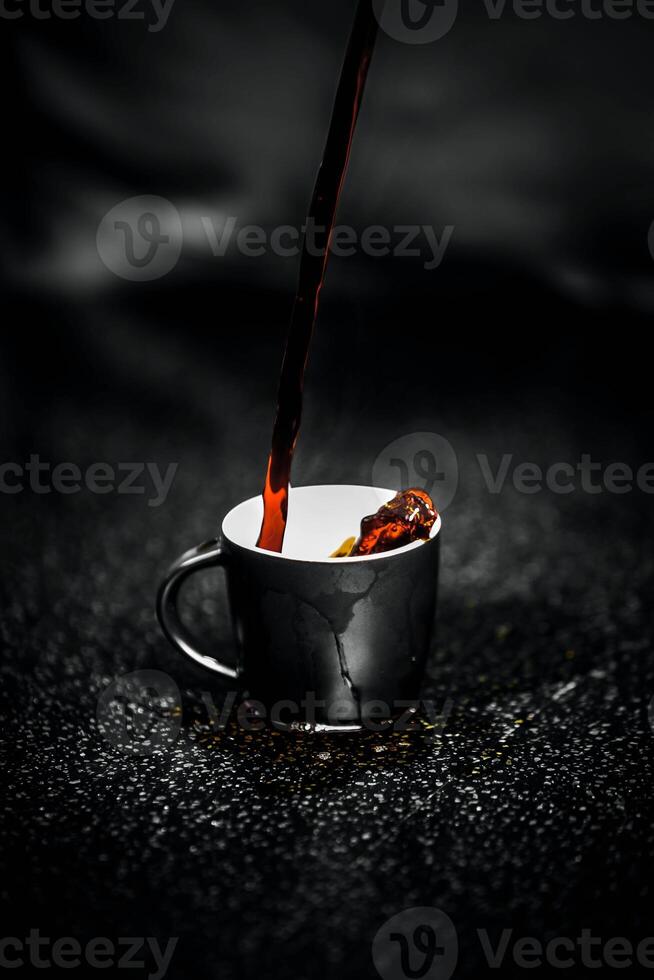 Tasse von Kaffee Hintergrund, Kaffee Zeit Foto