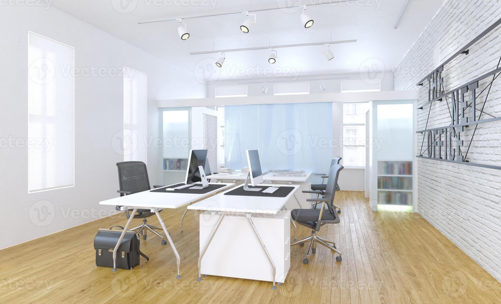 modern Büro Innere 3d foto