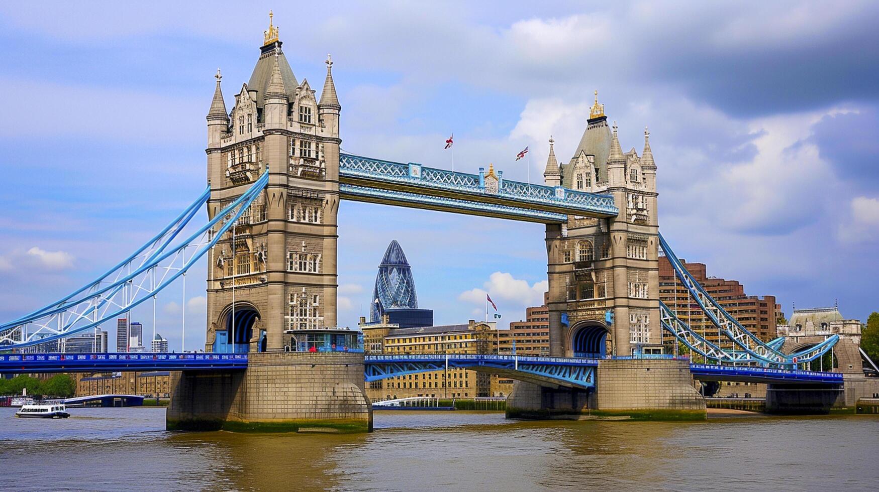 ai generiert Foto Brücke See Natur Schönheit Betrachtung ai generiert