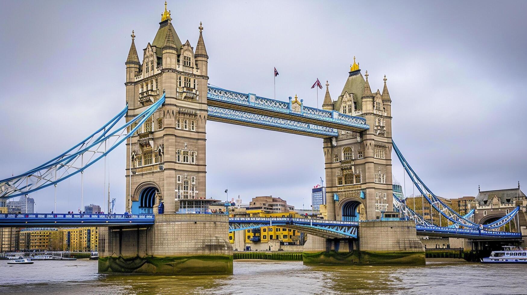 ai generiert Foto Brücke See Natur Schönheit Betrachtung ai generiert