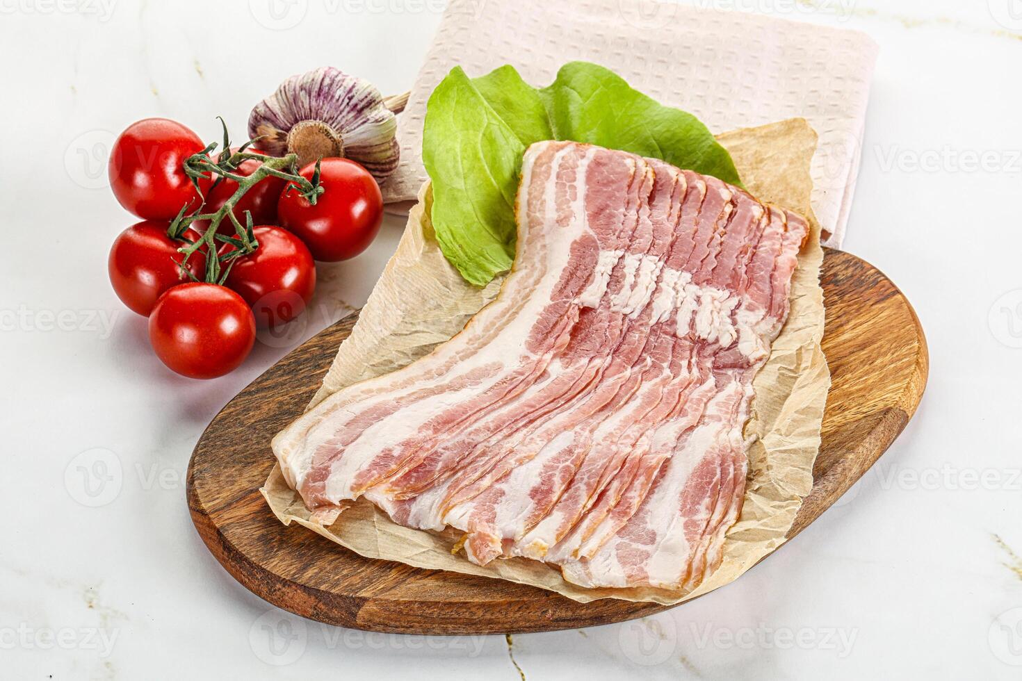 geschnitten Schweinefleisch Speck geliebt Tafel foto