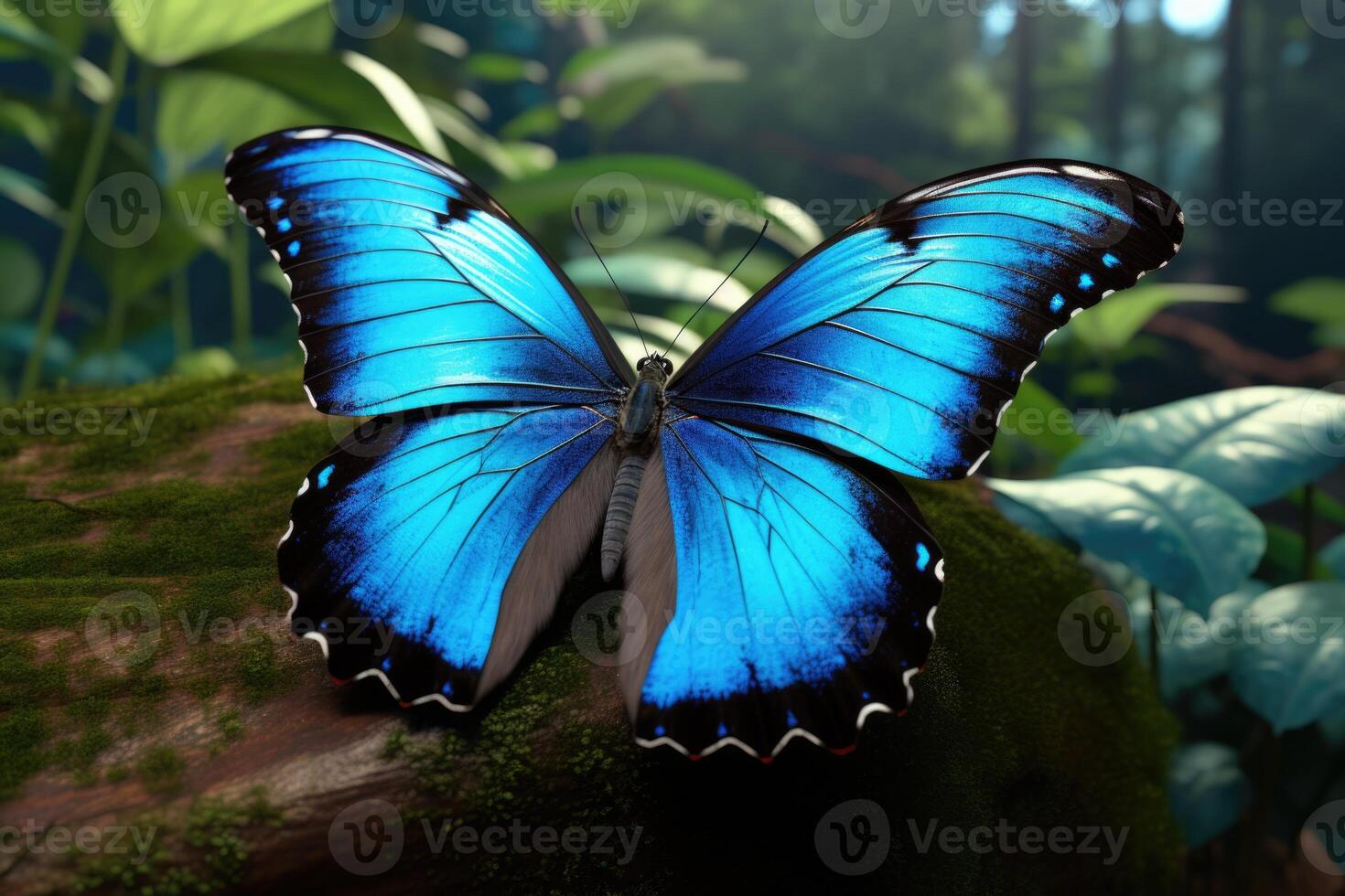 ai generiert Morpho didius Schmetterling foto