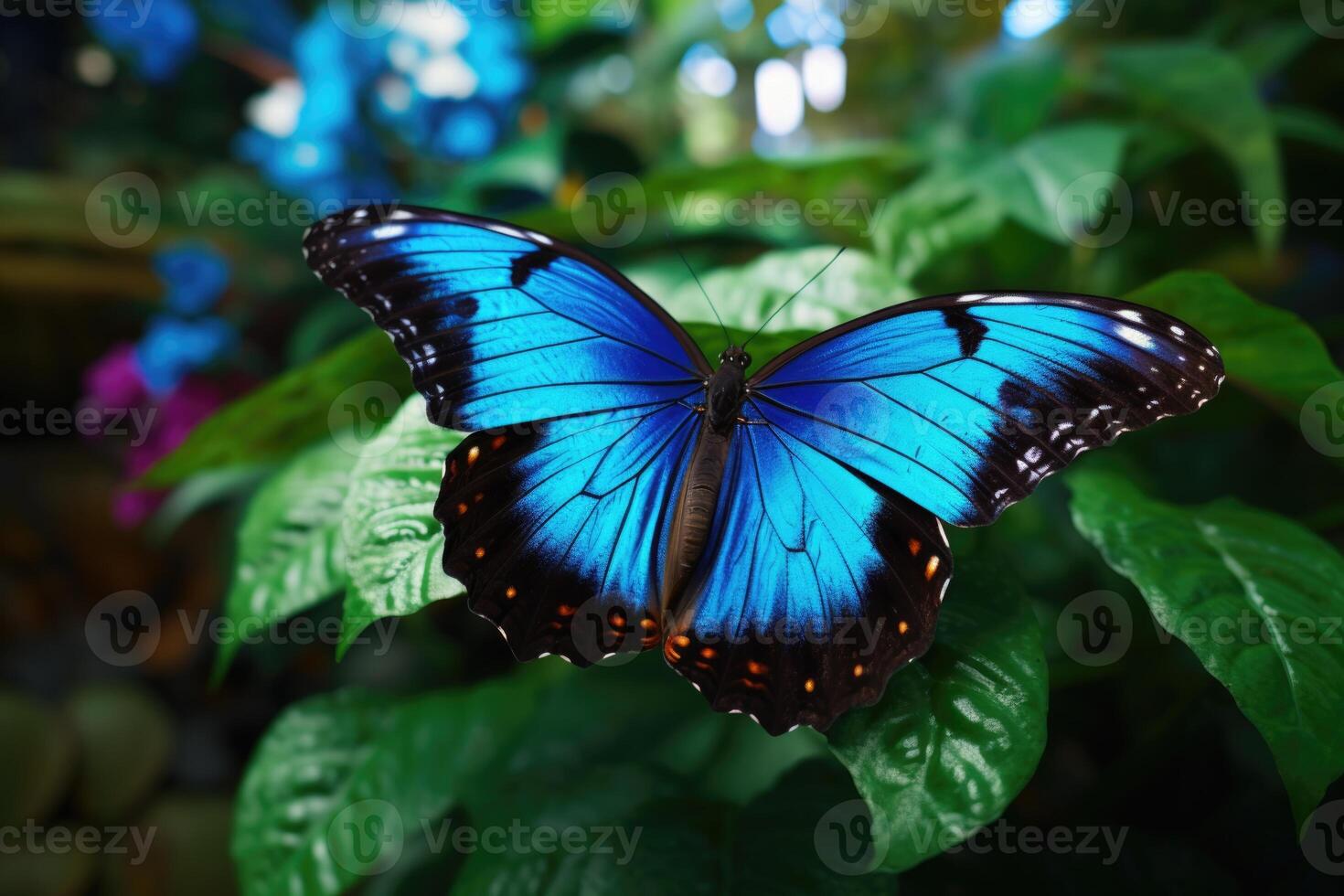 ai generiert Morpho didius Schmetterling foto