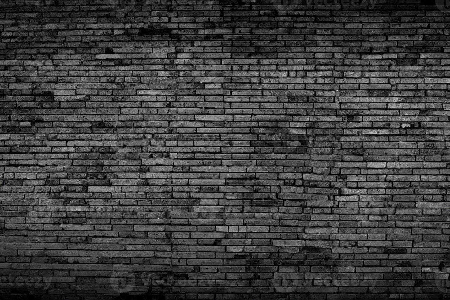 schwarz Backstein Wände Das sind nicht verputzt Hintergrund und Textur. das Textur von das Backstein ist schwarz. Hintergrund von leeren Backstein Keller Mauer. foto