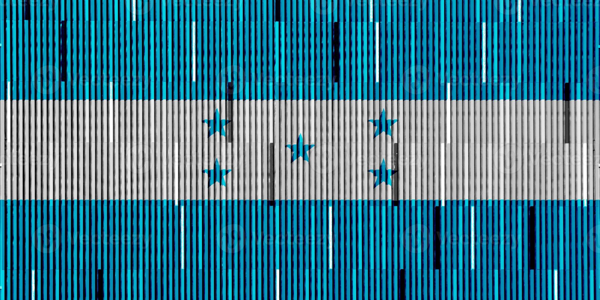 Flagge von Republik von Honduras auf ein texturiert Hintergrund. Konzept Collage. foto