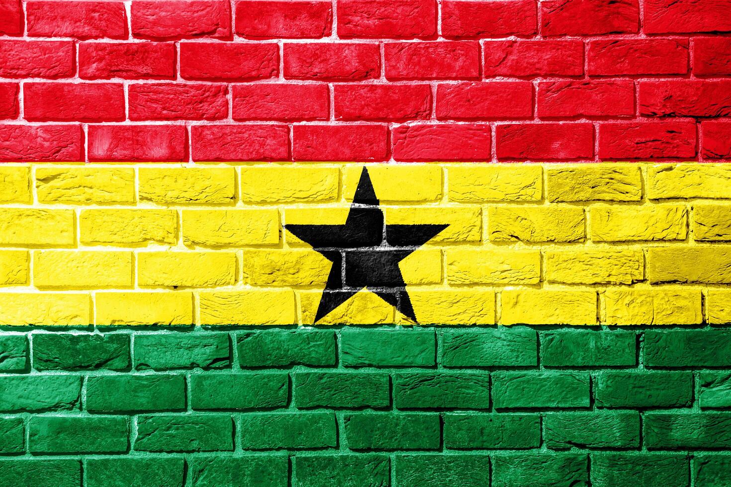 Flagge von Republik von Ghana auf ein texturiert Hintergrund. Konzept Collage. foto