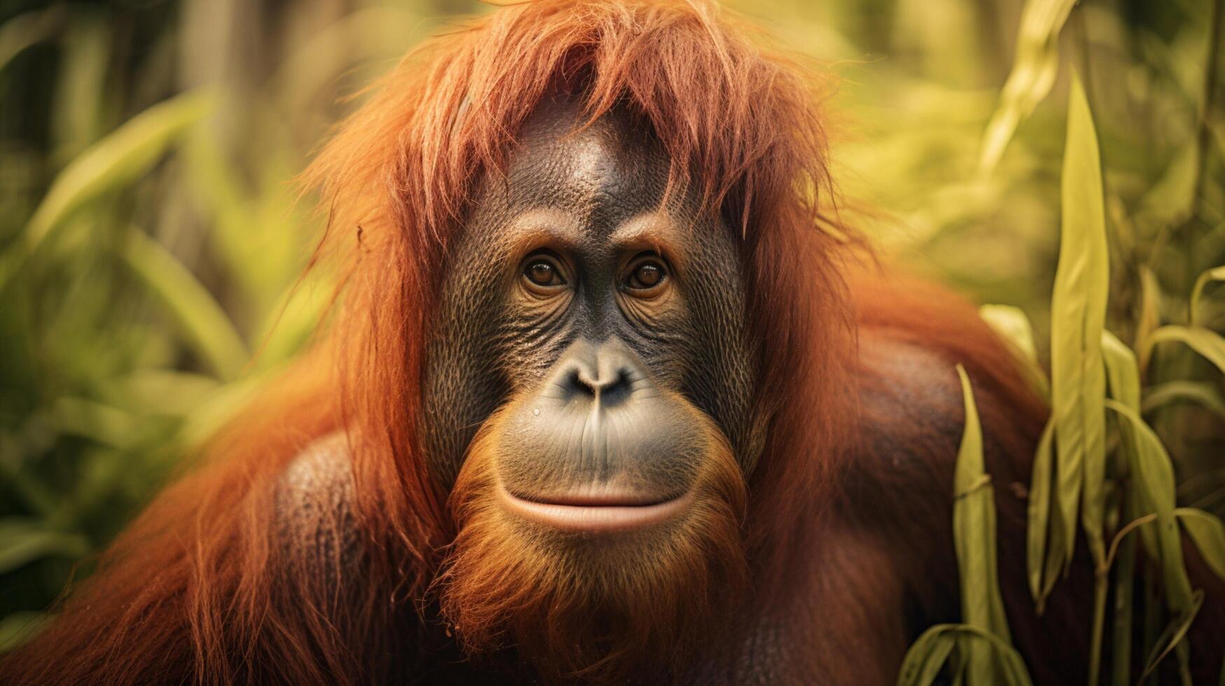 ai generiert Orang-Utan hoch Qualität Bild foto