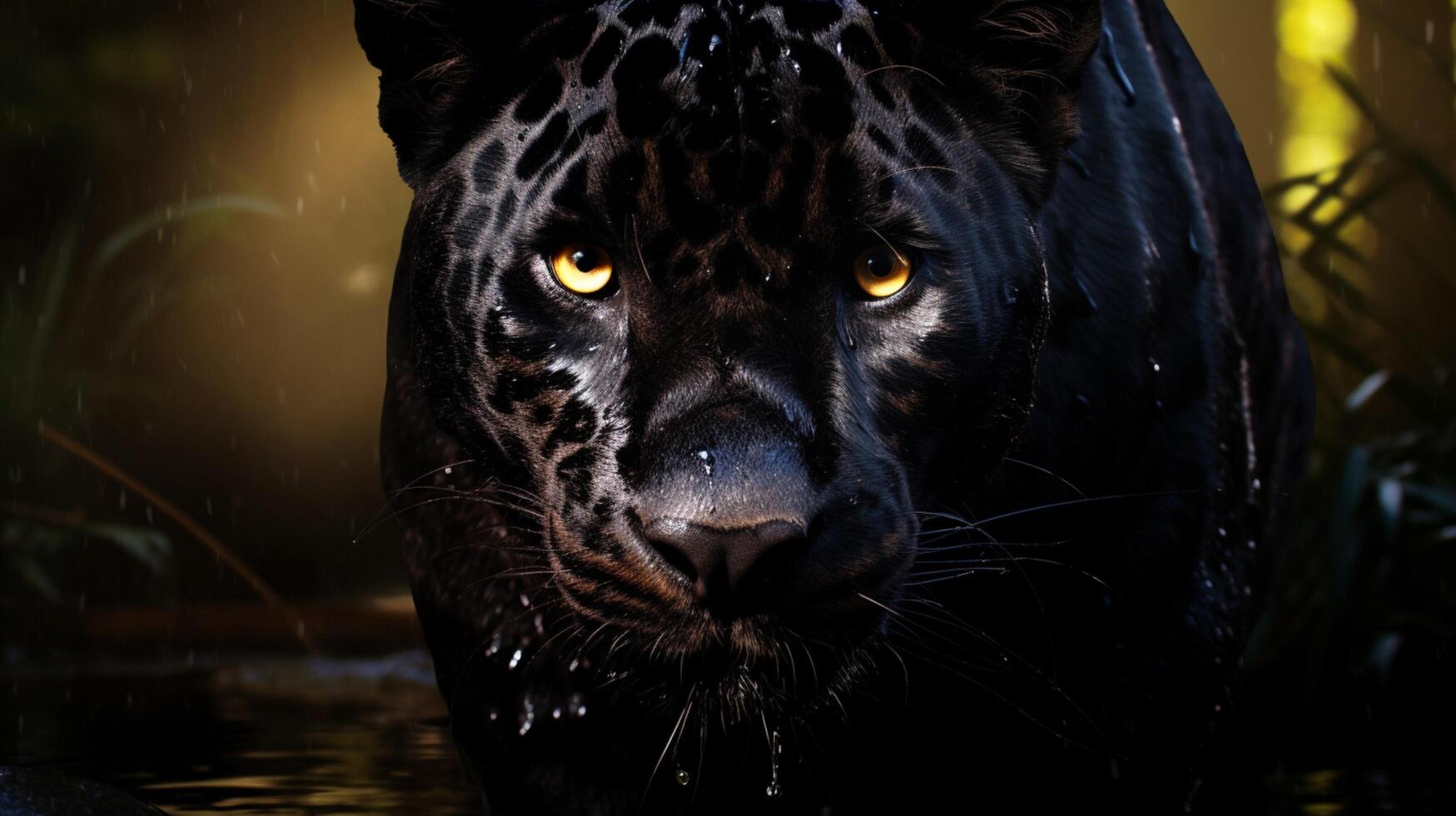 ai generiert Panther hoch Qualität Bild foto
