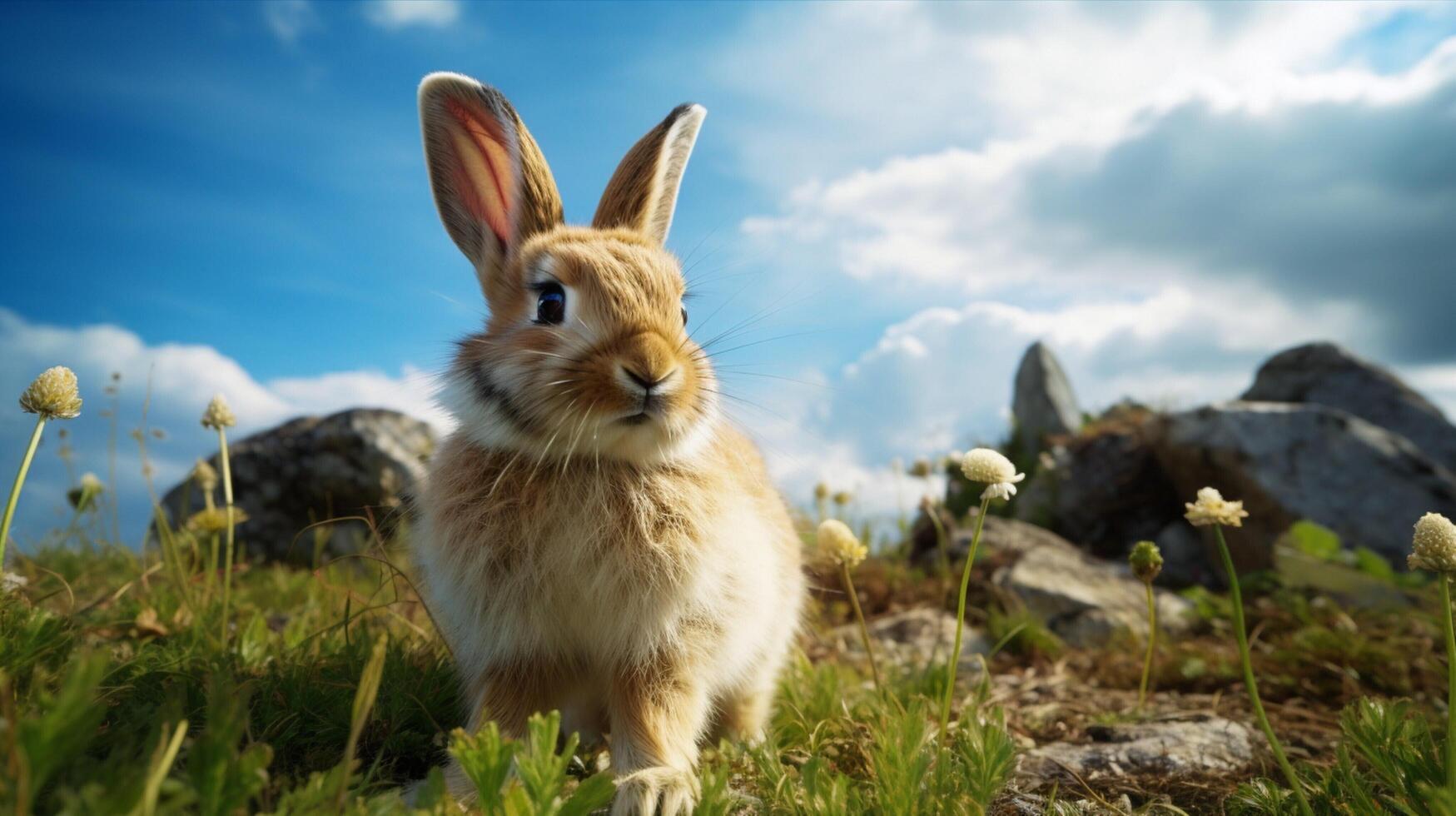 ai generiert Hase hoch Qualität Bild foto