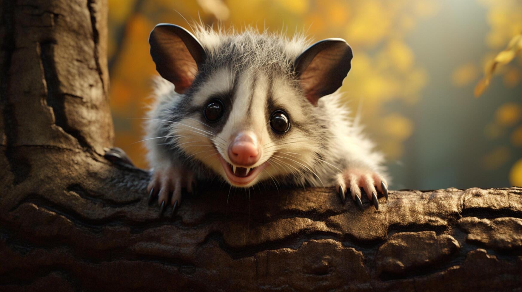 ai generiert Opossum hoch Qualität Bild foto