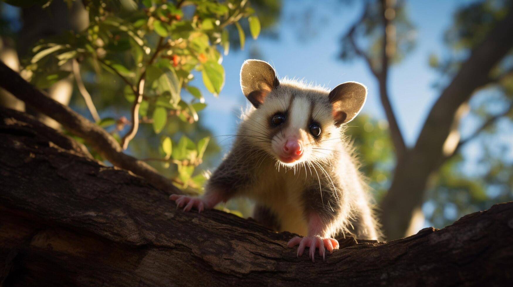 ai generiert Opossum hoch Qualität Bild foto