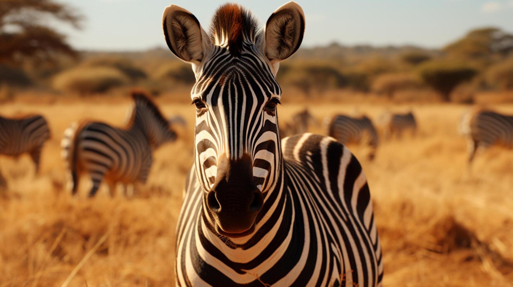 ai generiert Zebra hoch Qualität Bild foto