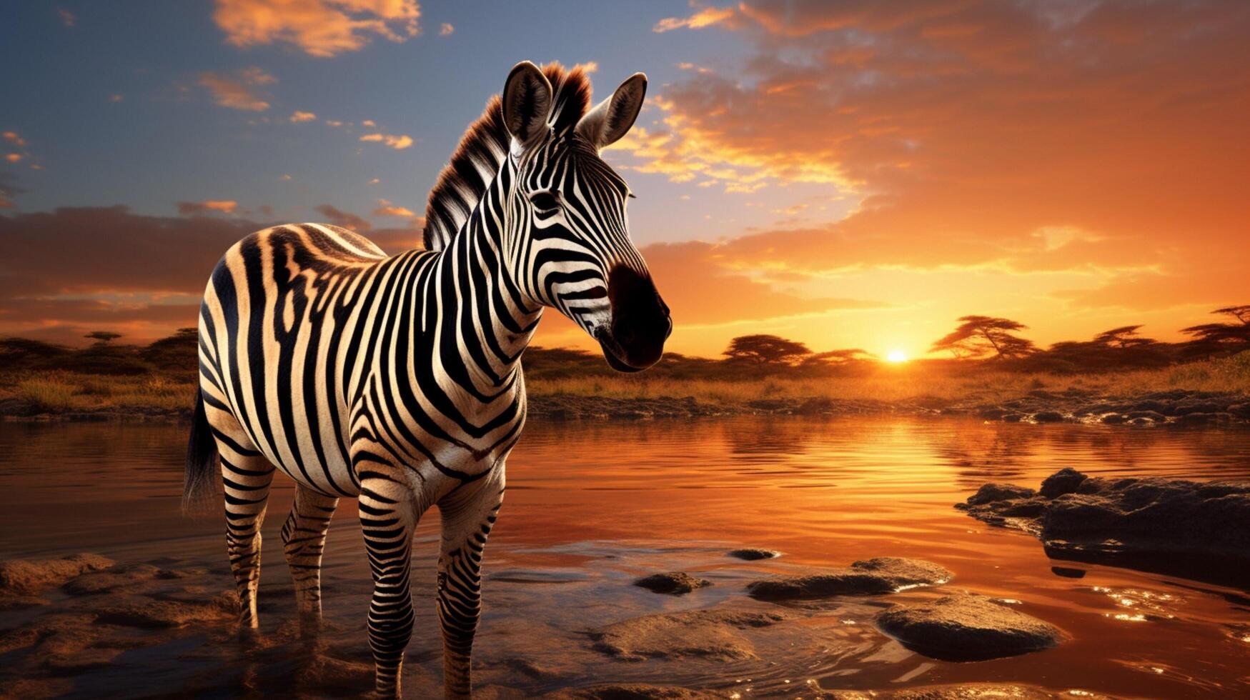 ai generiert Zebra hoch Qualität Bild foto