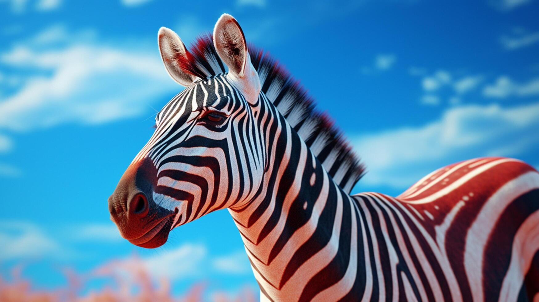 ai generiert Zebra hoch Qualität Bild foto