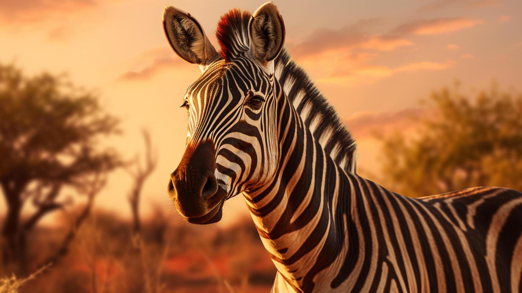 ai generiert Zebra hoch Qualität Bild foto