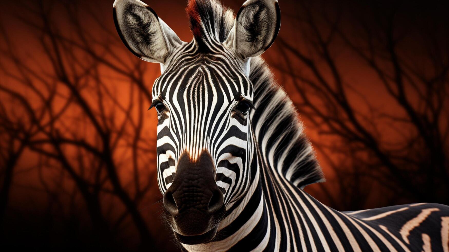 ai generiert Zebra hoch Qualität Bild foto