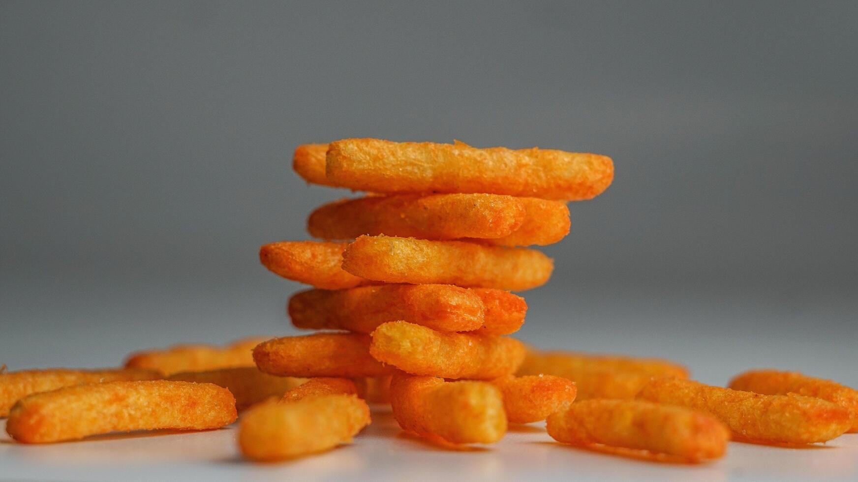 Snack mit würzig Mais Geschmack foto