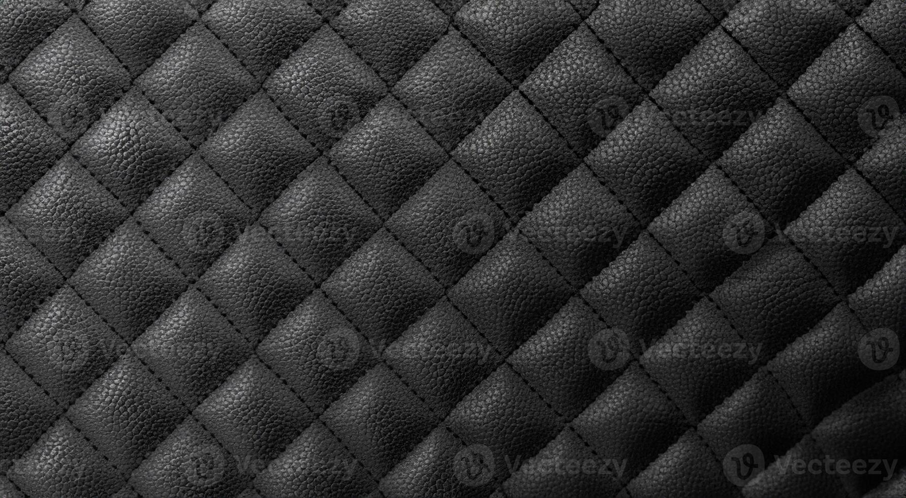 ein schwarz Leder Textur mit ein Diamant Muster foto