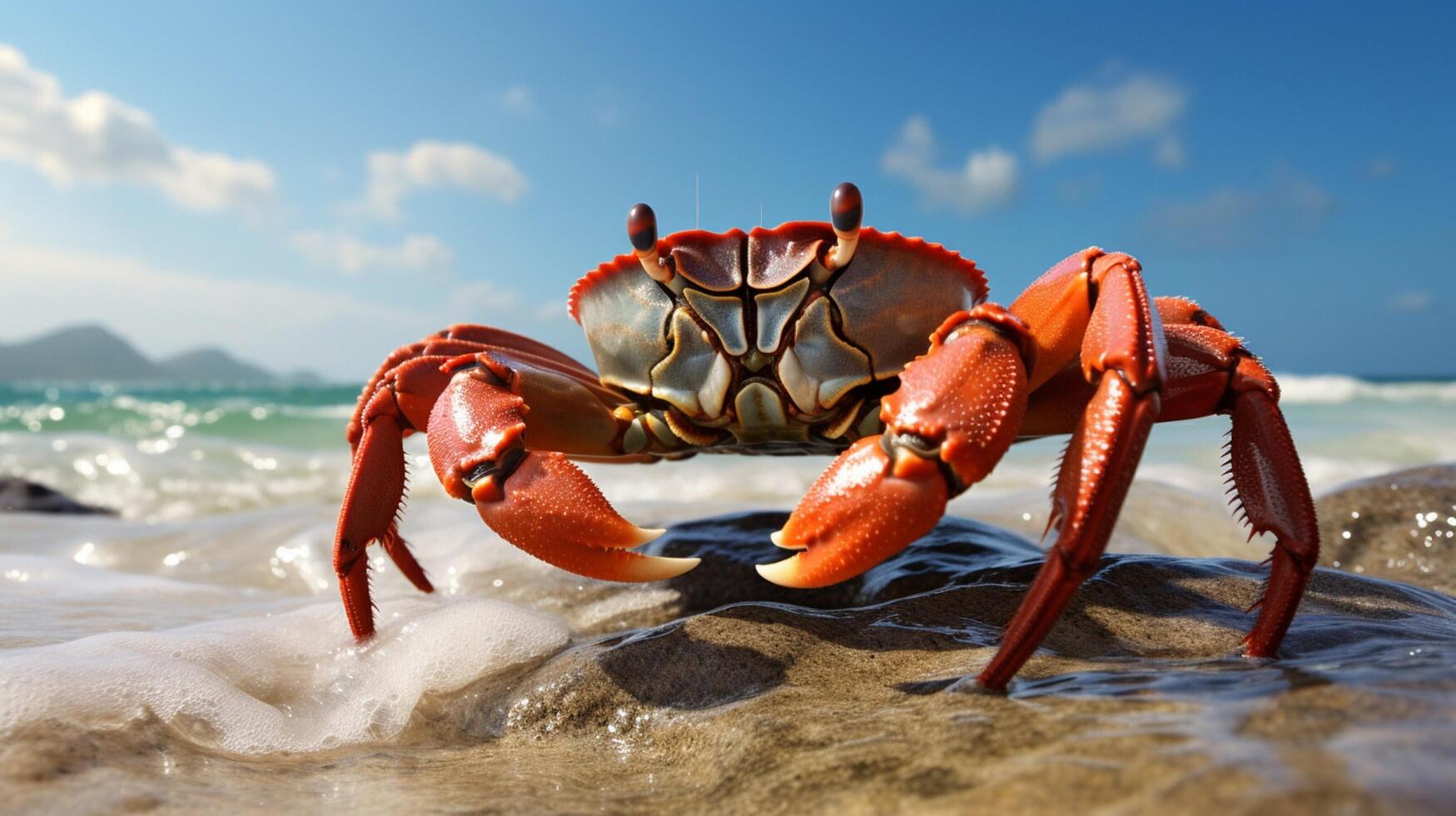 ai generiert Krabbe hoch Qualität Bild foto