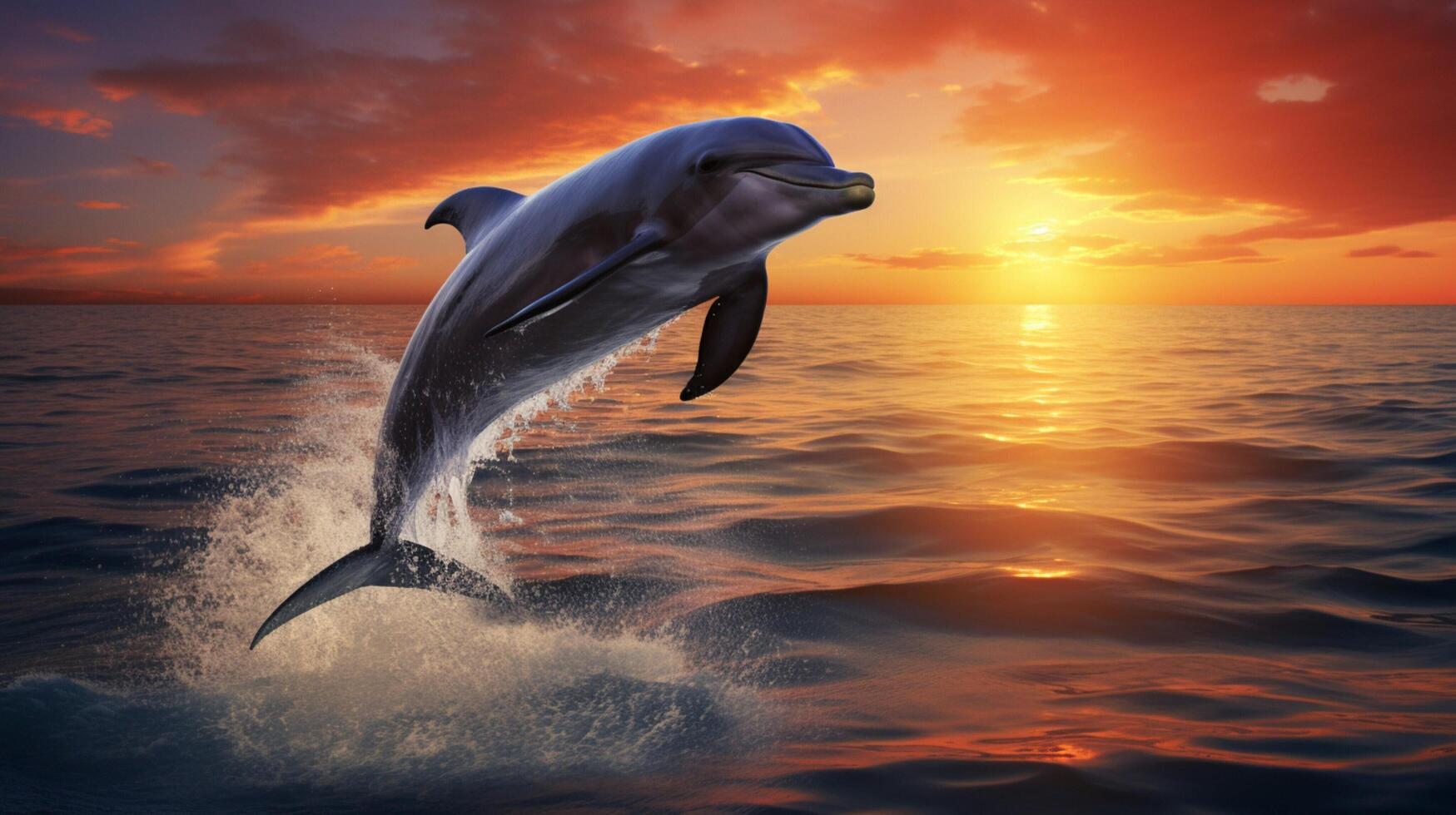 ai generiert Delphin hoch Qualität Bild foto